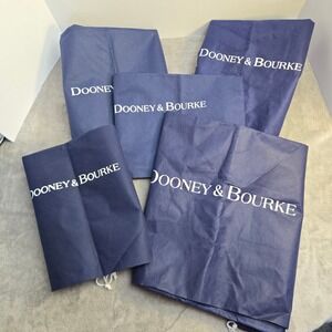 Dooney & Bourke Dust Bag Lot of 5 Navy Blue Drawstring Storage Various Sizes